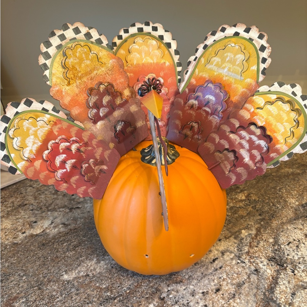 Turkey Pumpkin Decor by #Roundtop like Mr Potatohead but for pumpkin pop Large
